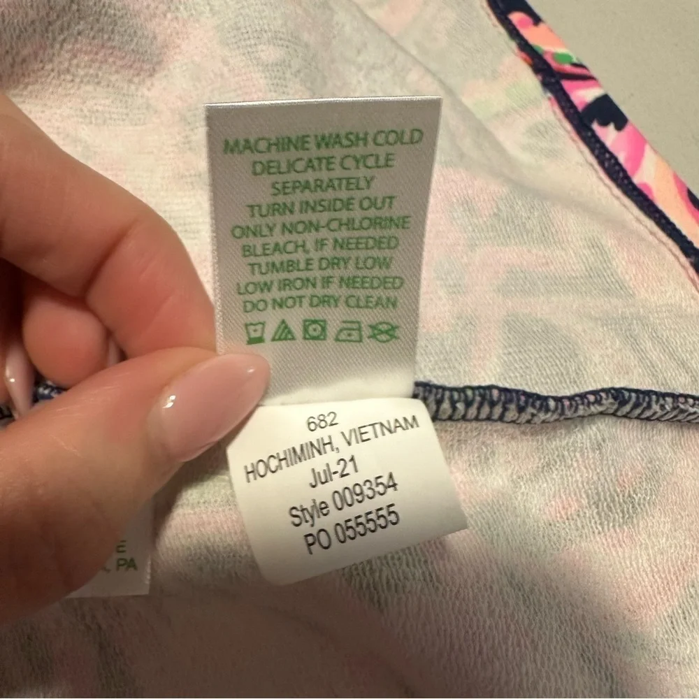 Lilly Pulitzer Mini Arlette flamingo Print long sleeve tiered kids Dress